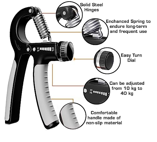 Image of (Model : Training) Pack of 1 (One Piece) R Shape with Hand Gripper Wrist Exerciser Fitness Foam Hand Grip for Gym Stretching Hand strengtheners for Men Women