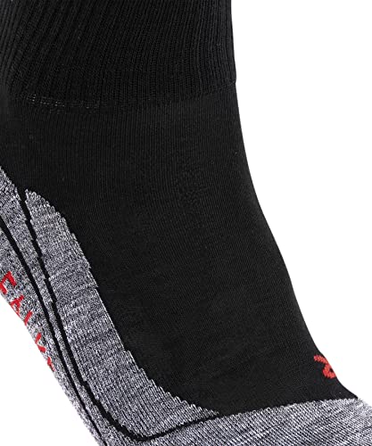 Falke Women's Tk5 Wander Short Hiking Socks, Merino Wool, Quarter Length, Light Padding, Max Comfort, Athletic Sock, Black (Black-Mix 3010), 5-6, 1 Pair #TOP4