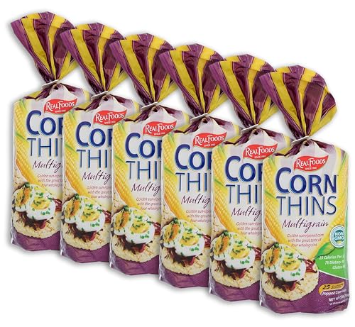 Real Foods Organic Multigrain Corn Thins, 5.3 Ounce - 6 per case.