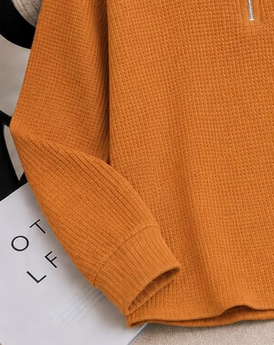 Image of AUSK Men's Waffle Knit Textured Full Sleeve Polo T-Shirt | Cotton Blend Regular Fit Zip Polo Neck Solid Smart Casual T Shirt for Men | Casual Wear, Travel & Weekend Wear Tshirt for Men
