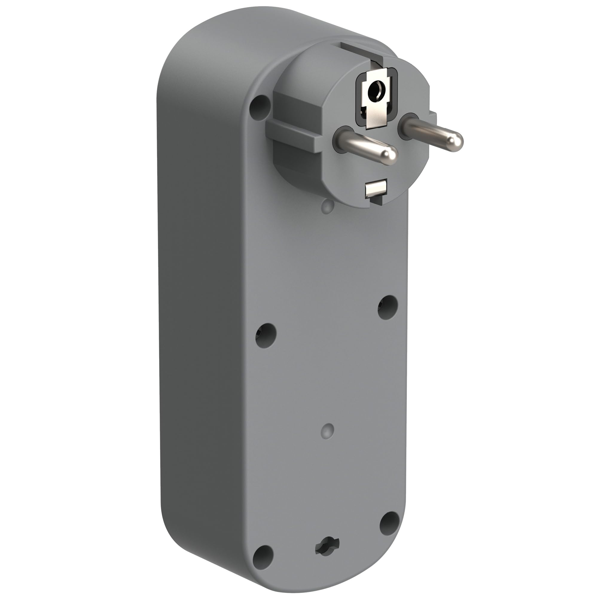 Electraline 531201 Adapter wtyczki multiprzedłużacza Triplite Prima 3 gniazda francuskie 16 A (2P+T), adapter ścienny, czarny/szary