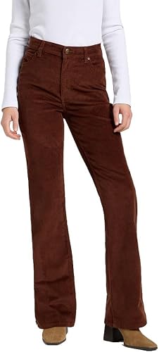 Lee Vaqueros para Mujer con Cremallera, Corte Bootcut, Corte Bootcut Leg, Marrón