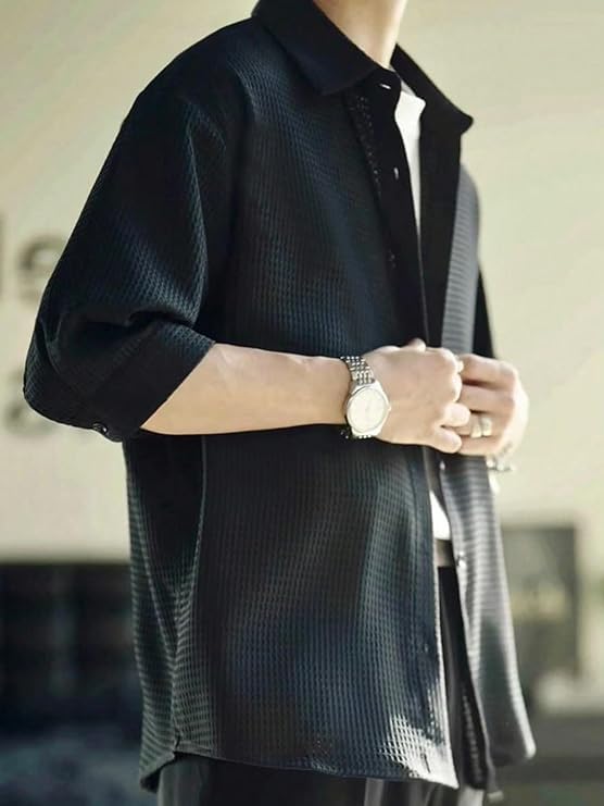 Image of ROYALSCOUT Men's Wrinkle-Free Lightweight Button Down Shirt Offering Elegance and Comfort Perfect for Travel, Workdays, or Social Gatherings