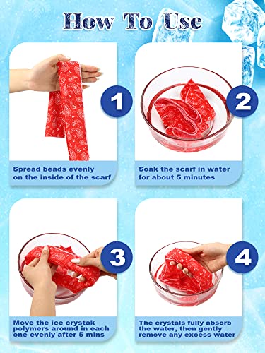 Image of Janmercy 10 Pcs Cooling Neck Wraps Ice Bandanas