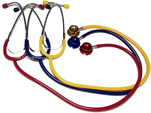 EMI Pediatric Dual Head Stethoscope for Children & Infants, Small Chestpiece, Latex-Free 22" Tubing, Pediatric Stethoscope for Nurses, Medical Students & Pediatric Care - Royal Blue by Elite Medical Instruments EMI - Image 3