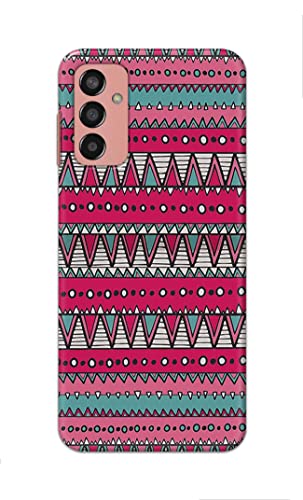 Image of Printed Hard Back Cover Case for Samsung Galaxy M13 4G Back Cover (Geometric Vintage Pattern) -1803