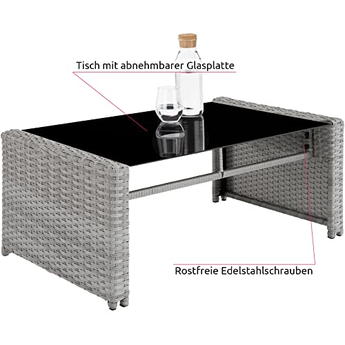 Rattan Gartenmöbel Set von tectake für den Außenbereich