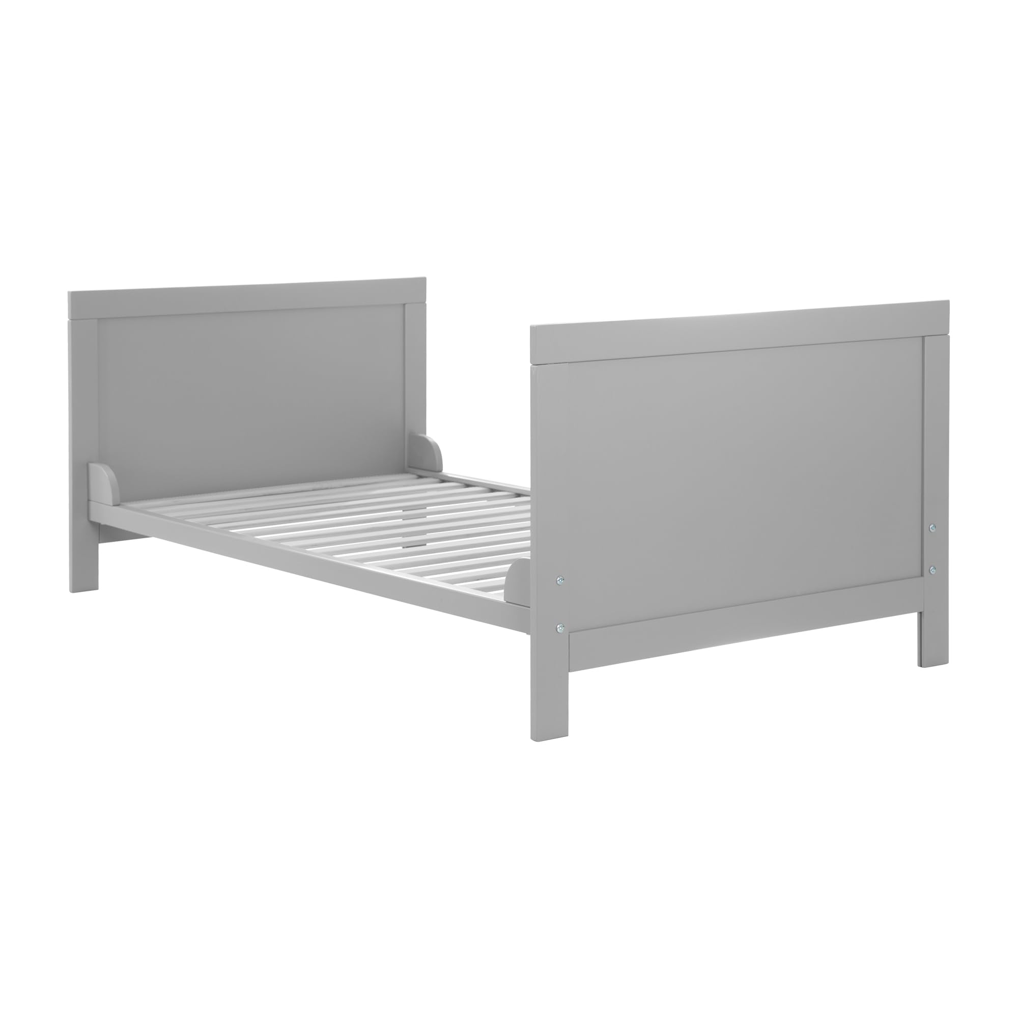roba Cuna Convertible en Cama para Niños 70 x 140 - Cama Infantil con Barandilla Ajustable en 3 Alturas - 3 Barrotes Removibles - Madera Gris