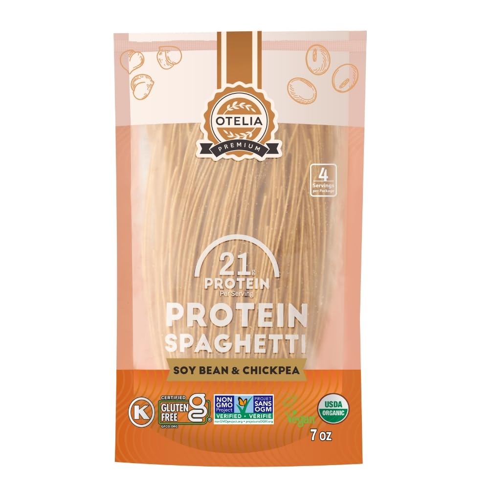 Otelia High Protein Pasta, Organic Soy & Chickpea Spaghetti, 200g, Gluten Free, 42g Protein, 18g Fibre, Vegan, Kosher