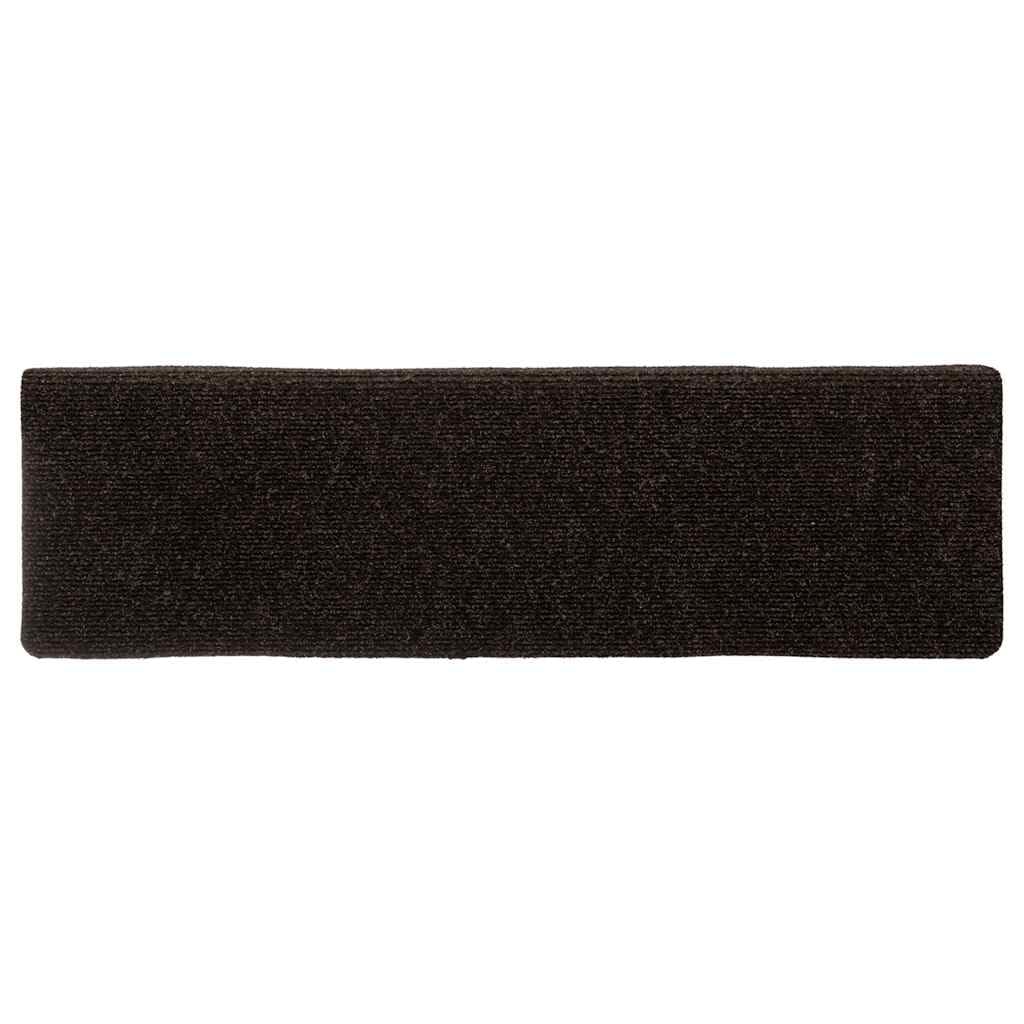 Tidyard Tapis d'escalier Autocollant 30 pcs Marron 65x21x4 cm, Tapis Escalier Tapis de Sécurité pour Sol Protection, Aînés et Animaux