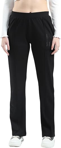 Monte Carlo Women's Solid Regular Fit Lower | Drawstring Closure | Comfortable Lounge &amp; Activewear Bottoms for Women's