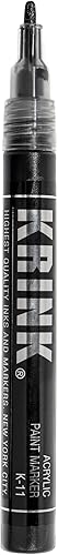 Krink K-11 - Marcador de pintura azul  Marcadores de pintura acrílica de arte fino vibrante y opaco  Marcadores artísticos para superficies pintadas