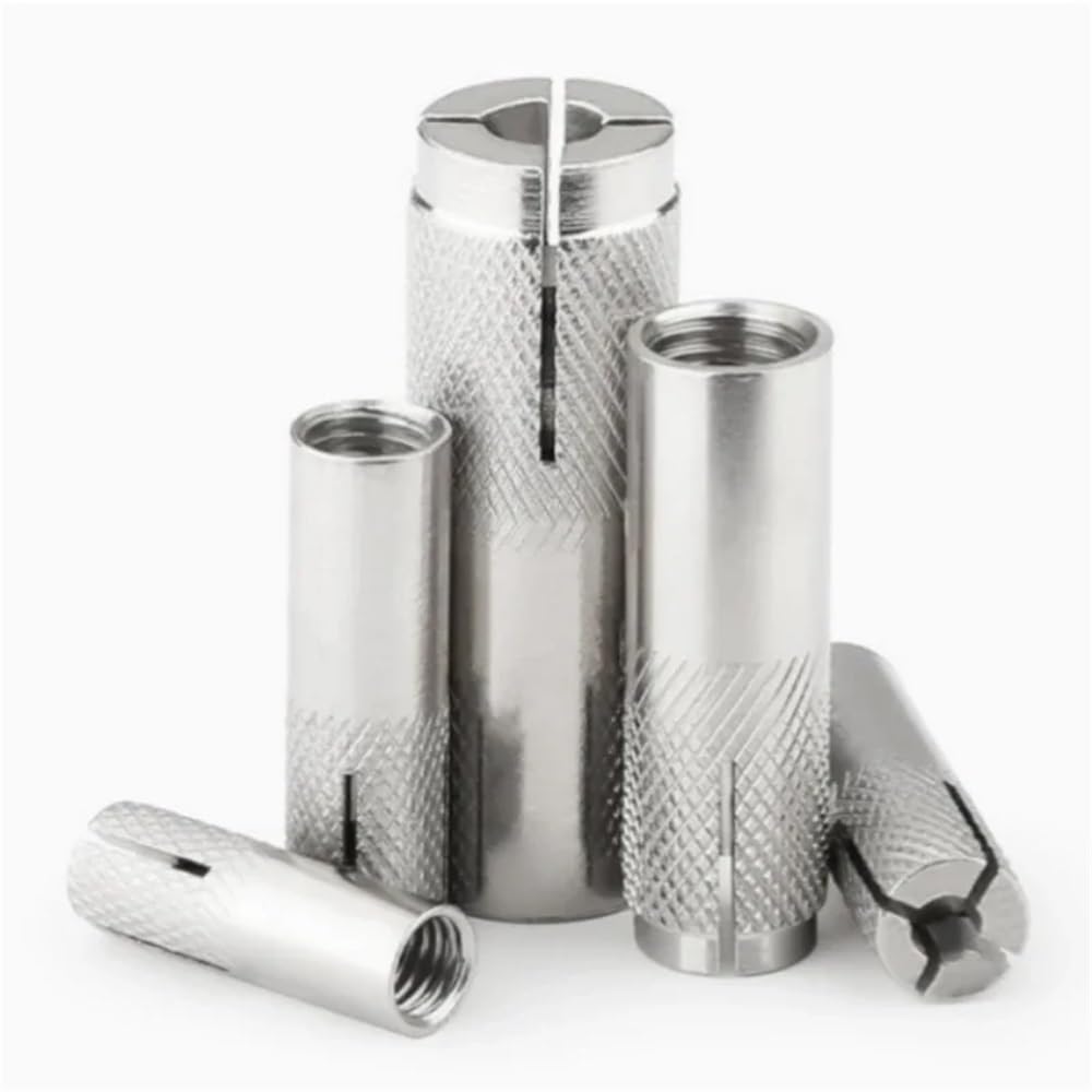 Anclaje de expansión de inserción de acero inoxidable 316 M6 M8 M10 M12 Tornillo de expansión Tornillo superior Expansión Expansión Expansión Expansión Expansión Anclaje plano(5pcs,M12)