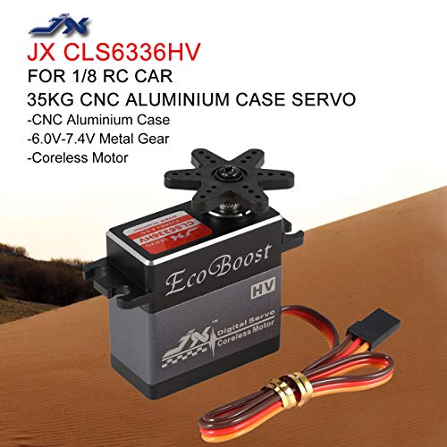 Jx Cls6336Hv 35Kg 6-7.4V Hoogspanning Metal Gear Aluminium Shell Digitale Coreless Servo Voor 1/8 Rc Car & 2000mm Fixed… - Afbeelding 4