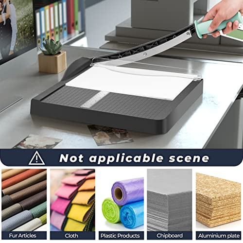 Fucdtefc 12 Inch Guillotine Paper Cutter For Cardstock Photo Picture, Office Products Classroom Paper Trimmer Heavy Duty, Small Paper Slicer Straight Edge Cutter #TOP6