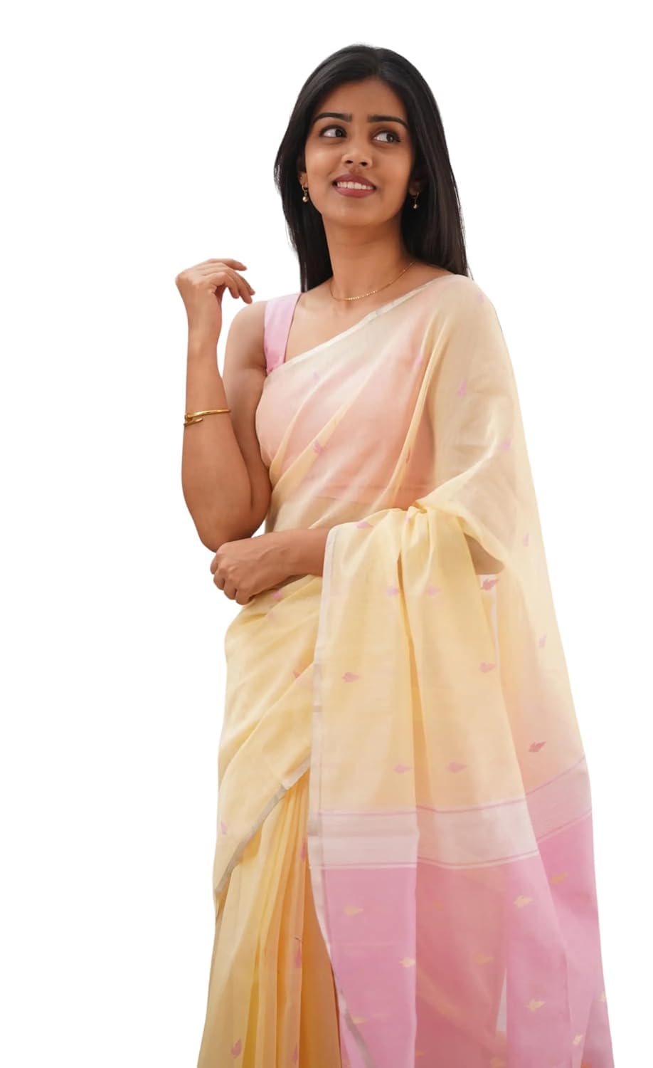 spotxy Women's Pure Soft Kanjivaram Cotton Silk Saree Banarasi Style With Blouse Piece for Wedding (Cotton-Lavender)-picture-33