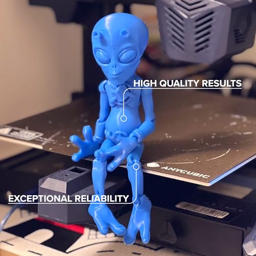 Image of Polymaker Panchroma PLA Azure Blue 3D Printer Filament, 1.75mm, 1kg Spool, Easy to Print, High Speed Printing, Tangle Free, AMS Compatible, Perfect for Toys, Decor, Miniatures, Models & Cosplay