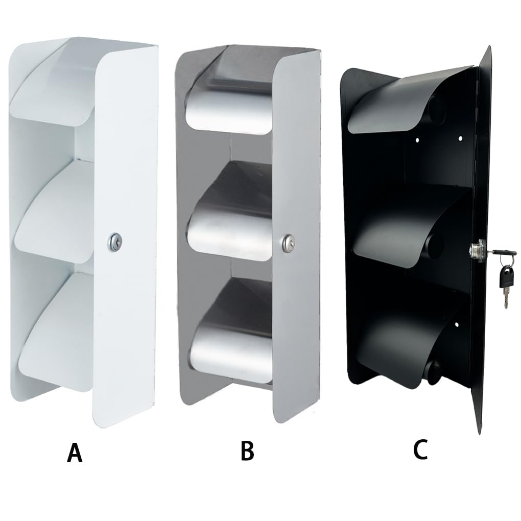 Dispensador de Papel higiénico con Cerradura de Seguridad para baños públicos. Dispensador Papel higiénico Comercial con Cerradura, do