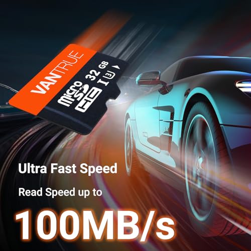 Image of Vantrue 32GB microSDHC UHS-I U3 Memory Card with Adapter for Dash Cams