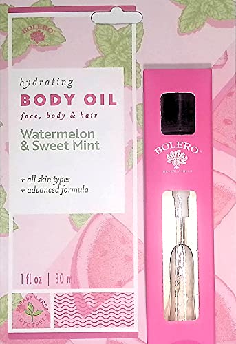 Bolero Beverly Hills Hydrating Body Oil - Watermelon & Sweet Mint All Skin Types 1Fl Oz. 30Ml #TOP5