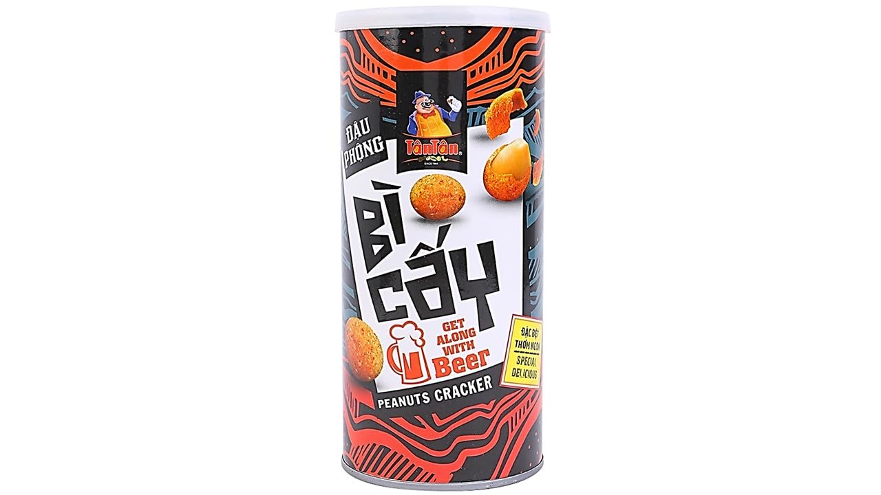 2 Packs - Cracker Peanuts - Dau Phong Bi Cay - 8 Oz per Can with 2 Cans per Order