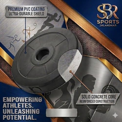 Image of SBR SPORTS`1 KG PVC WEIGHT PLATE PACK OF 2 PC, FITNESS WEIGHTS FOR HOME GYM EXERCISE FOR MEN & WOMEN DUMBBELL WEIGHT PLATES (1KG+1KG=2KG TOTAL)