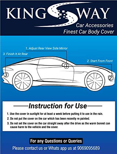 Image of KINGSWAY Lodgy Car Body Cover Dustproof for (Year 2015 to 2020) All Model, Compatible with Renault Lodgy Car Cover, Comes with Bird Droppings, Scratch, UV and Paint Protection, Grey Matty