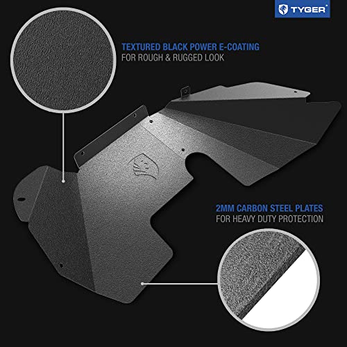 Tyger Auto Front Inner Fender Liner Compatible With 2007-2018 Jeep Wrangler Jk | Carbon Steel | Not For Jl | Tg-Fl6J46018 #TOP4