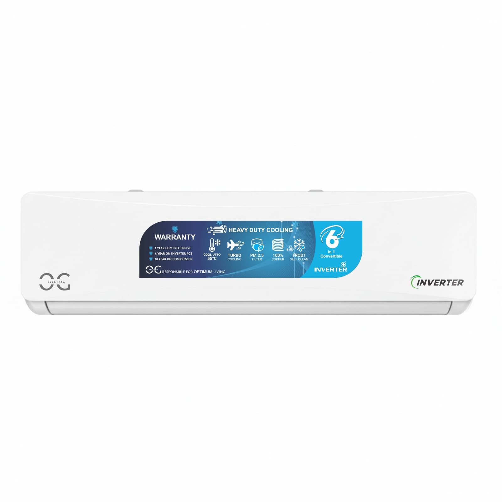 OG ELECTRIC 2.0 ton 3 Star, Inverter Split AC (Copper, 6-in-1 Adjustable Mode, Anti-dust Filter, ASG243IOG, White)-picture-12