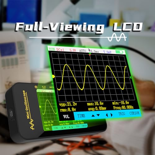 Image of BSIDE Handheld Digital Oscilloscope, 50MHz Bandwidth with 3.2 inch Color LCD, 200MSa /s Sampling Rate, Potable Automotive Scope Tester with Auto /Nomal /Single Trigger for Electronic Audio Amplifier Hobbyist
