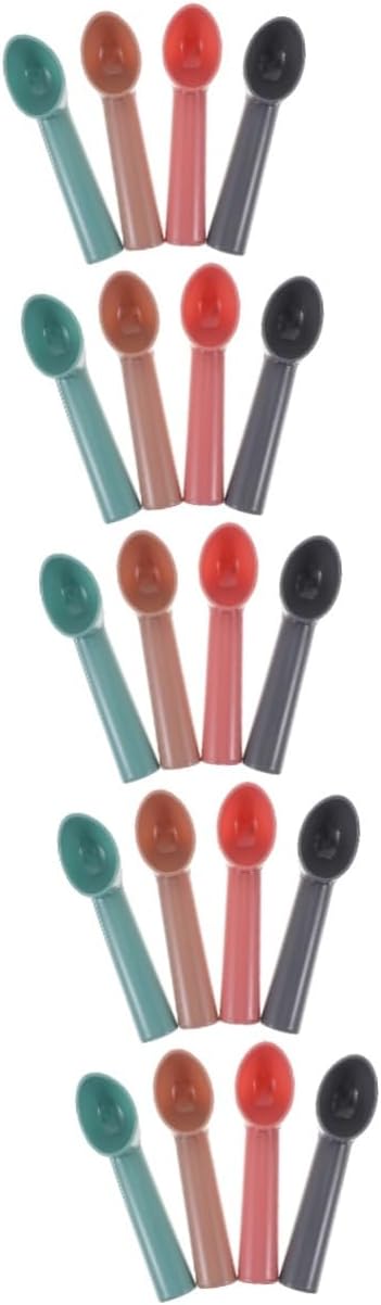 Unomor 20pcs Ice Cream Scoops and Dessert Spoons Professional Melon Scoops for Ice Cream Fruits and Meatballs Includes and Colors