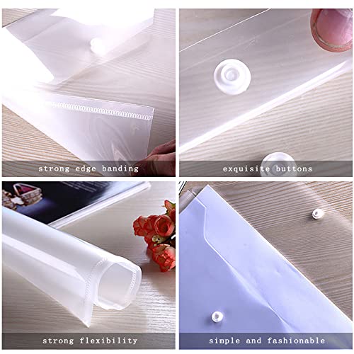 Zfyoung Plastic Envelopes Poly (Pack Of 8) 8 Colors Plastic Envelope Folder, Snap Closure Plastic Envelopes, Poly File Folder, A4 Size, For Home Office School Organization(Size 12.9 X 9.25 Inches) #TOP5