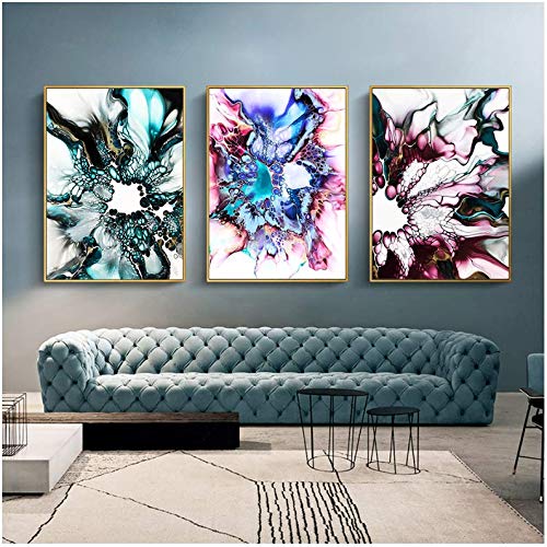 Tableau abstrait aquarelle 50x70cm pour une décoration murale moderne de salon