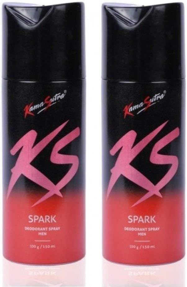 Tnet KS KamaSutra KS SPARK 200 ML DEODORANT PACK OF 2 Perfume - For Men Deodorant Spray - For Men (300 ml, Pack of 2)
