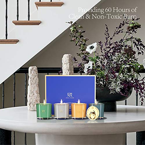 Esna Home Aromatherapy Scented Votive Candles 4 Gift Set, Natural Soy Candles Gifts For Women, Lavender Essential Oils Birthday Gifts For Friends, Holiday Candle Gift For Christmas, Home Decor, 60 Hrs #TOP7