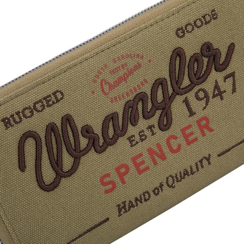 Image of Montana West X Wrangler Wristlet Wallets for Women Classic Retro Wallet Purse Bifold Credit Card Wallets for Women Oversized Logo Clutch Wristlet