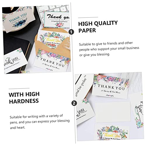 Operitacx Cartão de agradecimento 42 peças, presentes de negócios, flores, cartões de casamento, not