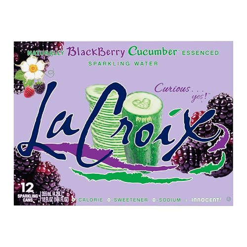 Image of La Croix Sparkling Water, Blackberry Cucumber, 12-Pack Zero Sugar, Zero Calories, Zero Sodium