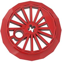 85489 Large Train Wheel Axle Hole MOC Building Blocks, Red, 10 PCS