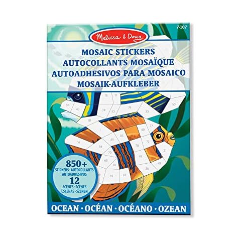 Melissa & Doug - Cuaderno de Pegatinas de Mosaicos de Animales del Océano Cover