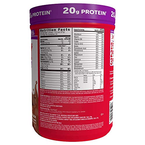 SlimFast Advanced Nutrition Creamy Chocolate Smoothie Mix – Weight Loss Meal Replacement – 20g Protein – 22.8 Oz. Canister – 24 Servings - Pantry Friendly - Thumbnail 2