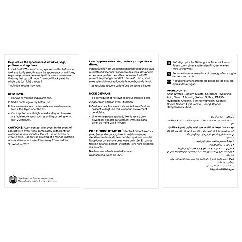 Skin Doctors Instant Eyelift, with Hyaluronic Acid, helps the appearance of wrinkles, eye bags, puffiness, and tightens the skin around the eye for Women - 10ml - Image 7