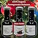 100% Organic Pomegranate Molasses 12.35 Oz Glass Bottle, No Sugar Added, Vegan, NON GMO, Gluten Free and Kosher
