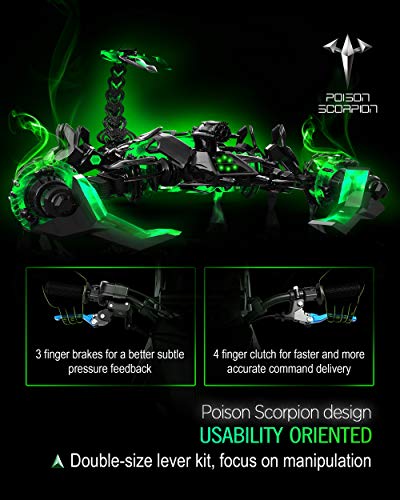 POISON SCORPION Aluminum Dirt Bike Off Road Pivot Front Brake Clutch Levers Set Compatible with YZ125 YZ250 15-19| YZ250FX YZ426F YZ450F 09-19| YZ125X 17-19| YZ250X 16-19| YZ450FX 16-18 Blue