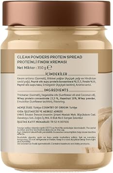 Clean Powders Proteinli Fındık Kreması (Protein Spread) 350 Gr