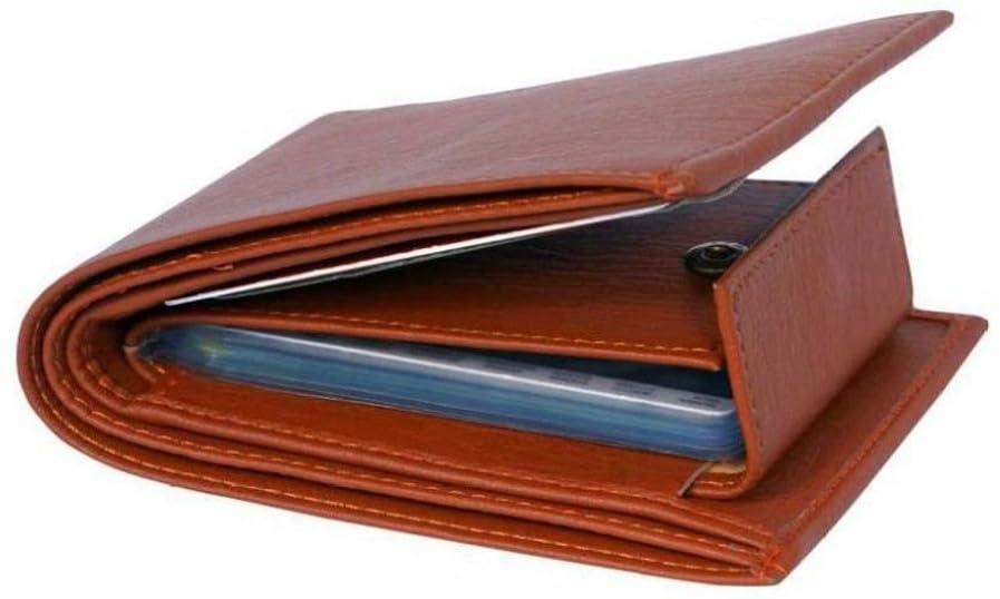 Mens Tan Album Leather Wallet/Brown 2-image-0