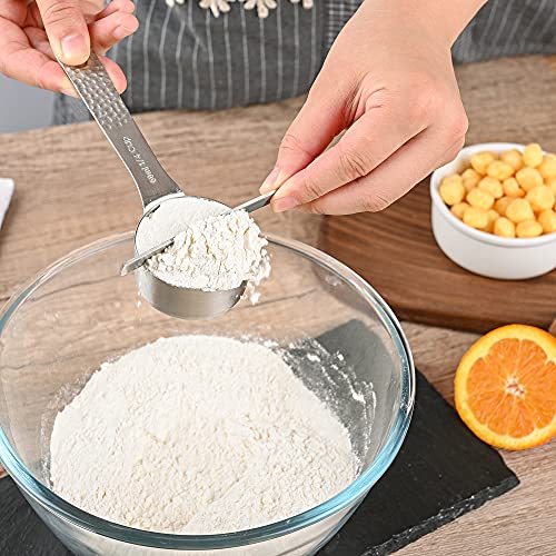 Smithcraft Measuring Cups, 8 Piece Dry Measuring Cup Set, 18/8 Stainless Steel Measuring Cups For Baking, Metal Kitchen Measure Cups With 1/16, 1/8, 1/4, 2/3 And 3/4 Cup Measuring Cup, Cooking Gadgets #TOP4
