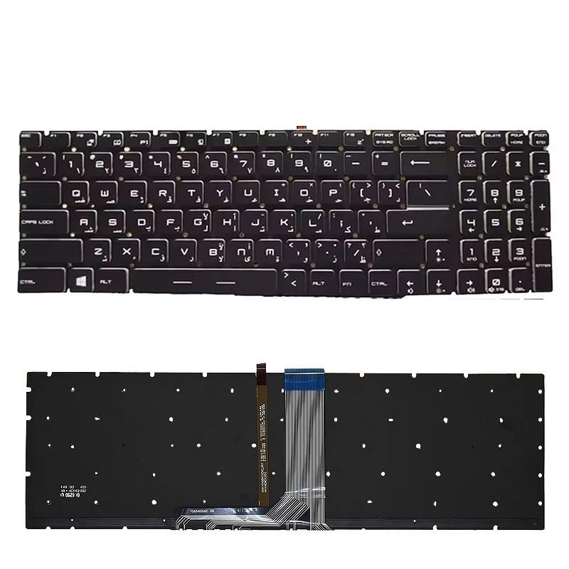 Clavier MSI MS-1795 rétroéclairé RGB arabe avec nappe robuste