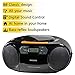 Philips Portable CD Player Boombox - Portable MP3 Player and Cassette Tape Player, Boom Box Compact Stereo Sound System with Dynamic Bass Boost, Take Your Music Outside with USB HiFi Music Player