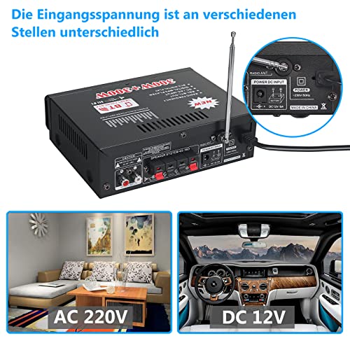 Stereo-Receiver eSynic Bluetooth Verstärker für HiFi-Anlagen